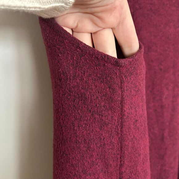 Old Navy Maroon Burgundy Wine Cozy Trapeze Swing Dress Size Medium - Picture 7 of 7